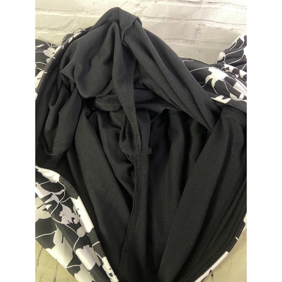 Tranquility Colorado Clothing Black White Floral Skort Skirt Lined Womens Size L - Picture 4 of 10